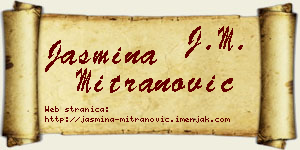 Jasmina Mitranović vizit kartica